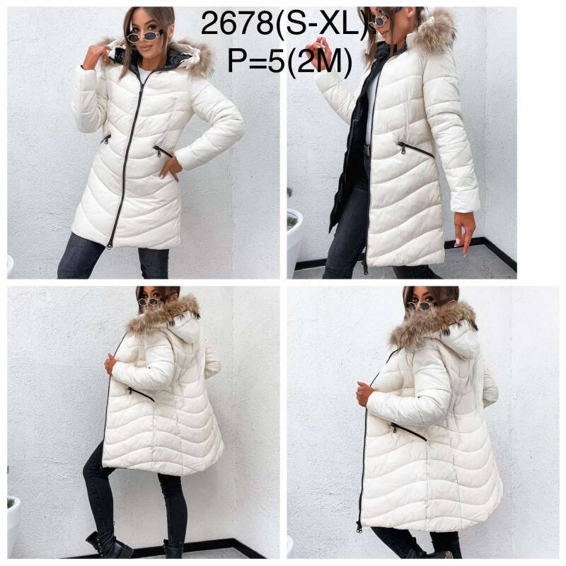 Kurtki damskie cienki Roz S-XL, 1 Kolor Paczka 4 szt